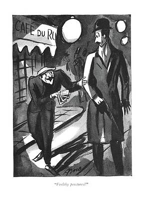 Paris Drawing - Feelthy Peectures by Peter Arno
