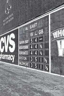 Baseball Scoreboard on Building Wall Wall Art