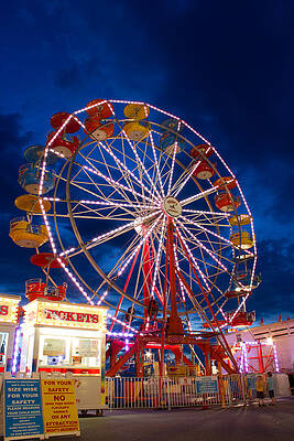 Colorado Photograph - Ferris Wheel At Night 2 by Jeff Stoddart