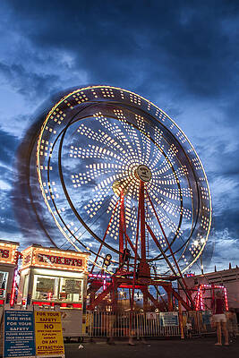 Colorado Photograph - Ferris Wheel At Night by Jeff Stoddart