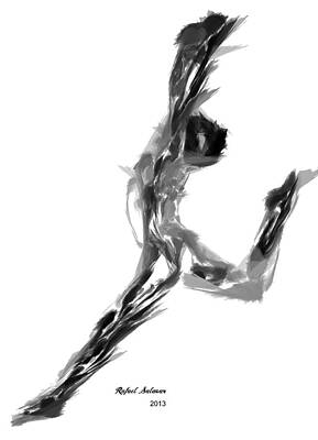 Abstract Wall Art featuring the digital art Finish Line by Rafael Salazar