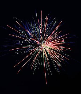 Blue Photograph - Fireworks 2 by David Hart