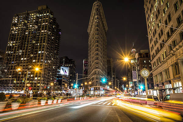 America Photograph - Flatiron Building At Night by David Morefield