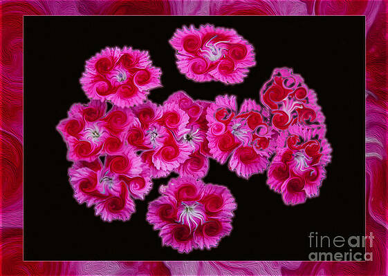 Wall Art featuring the painting Floating Pink Fantasies Abstract Painting by Omaste Witkowski