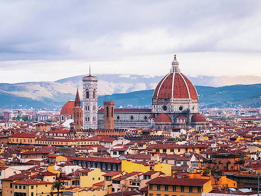 Wall Art featuring the photograph Florence, Dome Santa Maria Del Fiore by Deimagine