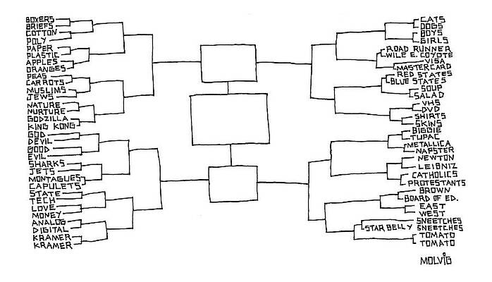 Creative Tournament Bracket Concept Drawing