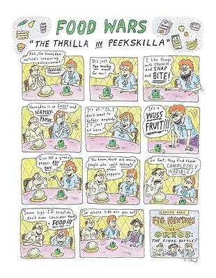 Green Drawing - Food Wars: Thrilla In Peekskilla by Roz Chast