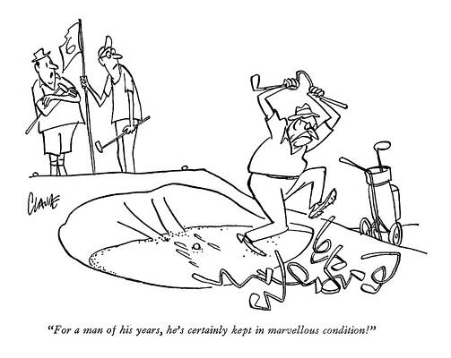 Green Drawing - For A Man Of His Years by Claude Smith