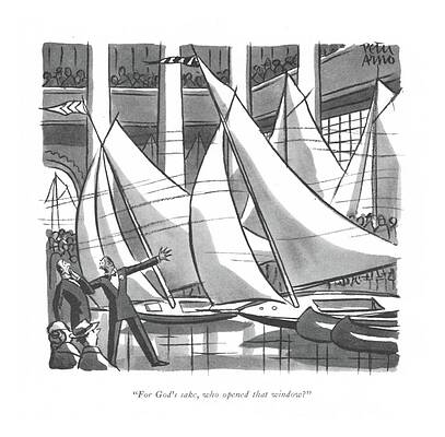Wind Drawing - For God's Sake by Peter Arno