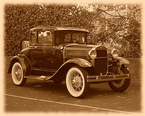 White Photograph - Ford Model A by Richard Reeve