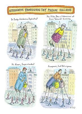 Four Balloons Of Various Unknown People Print