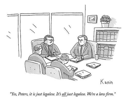 Law Firm Office Meeting Humor Wall Art