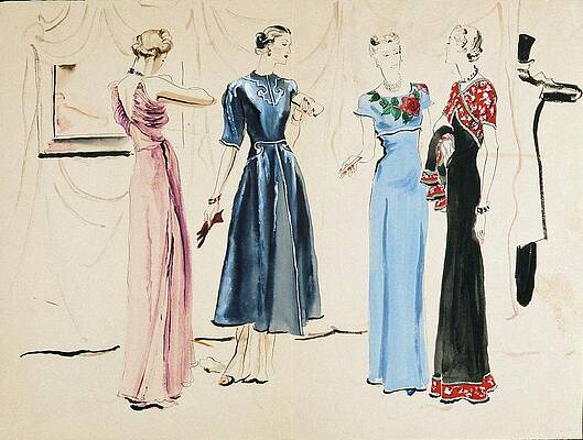 Elegant Fashion Ensemble Digital Art