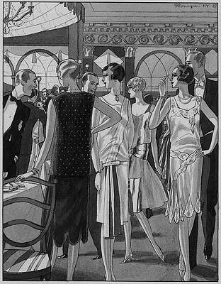 Elegant Evening Gathering Drawing