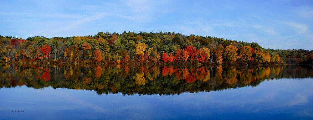 Color Photograph - Autumn Lake Reflection by Crystal Wightman