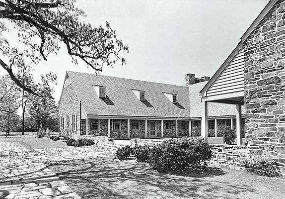 Landscape Architecture Wall Art featuring the photograph Franklin D Roosevelt Library by Samuel H. Gottscho