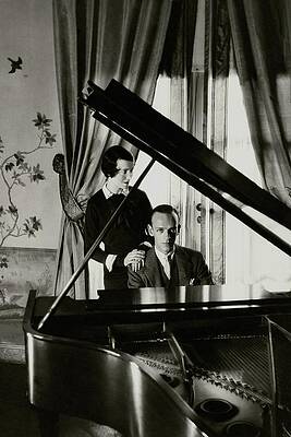 Dance Wall Art featuring the photograph Fred And Adele Astaire At A Piano by Cecil Beaton