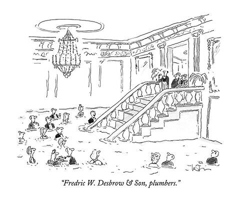 Crowd Drawing - Fredric W. Desbrow & Son by Arnie Levin