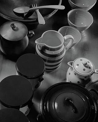 Bowl Wall Art featuring the photograph French Cookware by Anton Bruehl & Fernand Bourges