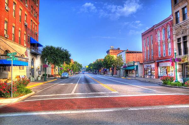 Tree Wall Art featuring the photograph Front Street Marietta by Jonny D