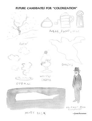 Future Drawing - Future Candidates For Colorization by James Stevenson