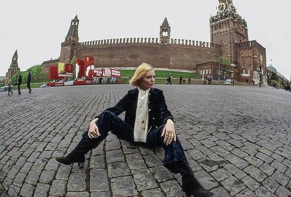 Unesco World Heritage Site Photograph - Galya Milovskaya Sitting By The Kremlin by Arnaud de Rosnay