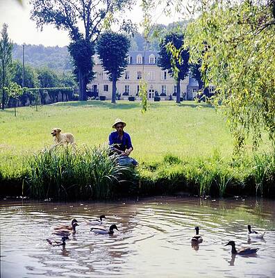 Growth Wall Art featuring the photograph Gardener At Coutance by Horst P. Horst
