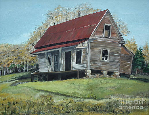 Painting - Gates Chapel - Ellijay GA - Old Homestead by Jan Dappen