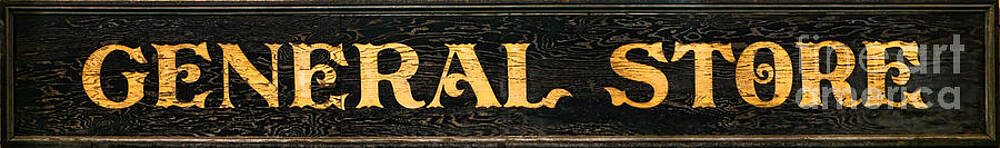 Wall Art featuring the photograph General Store Sign by Olivier Le Queinec