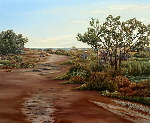 Serene Desert Landscape Painting
