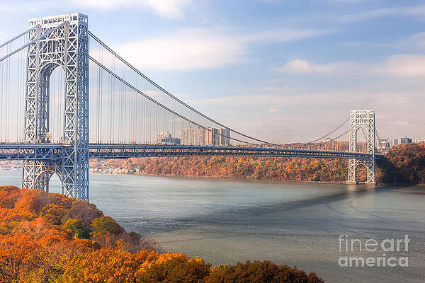 George Washington Bridge in Autumn Wall Art