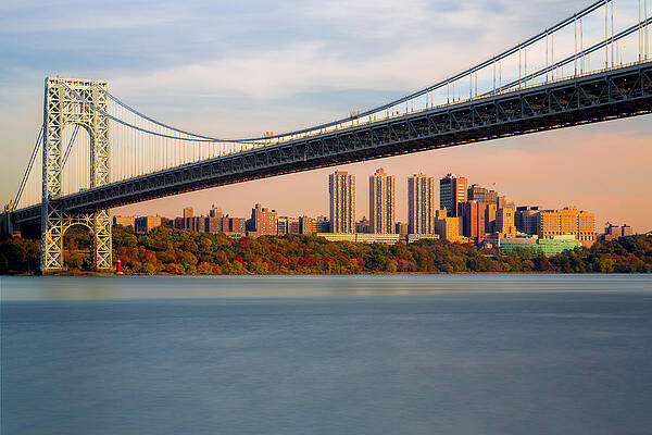George Washington Bridge at Dusk Wall Art