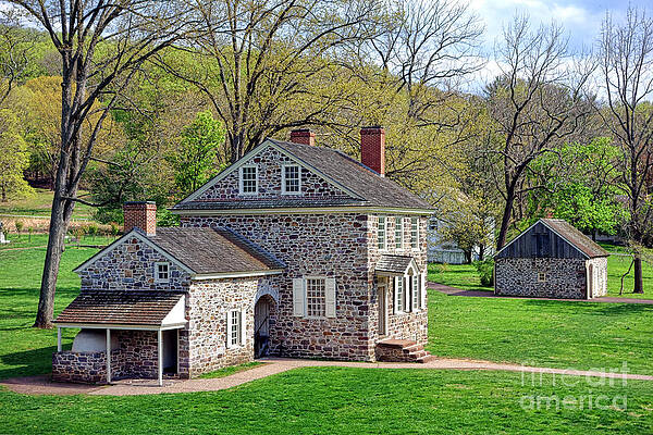 Historic Stone House in Spring Photograph