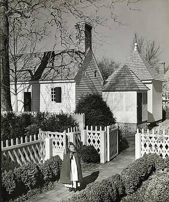 Antique Photograph - Girl Wearing Cape By George Wythe House by George Karger