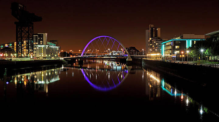 Reflection Wall Art featuring the photograph Glasgow Clyde Arc Reflection by Grant Glendinning