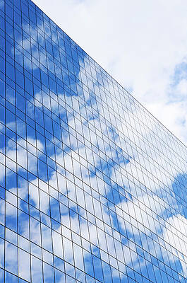 Wall Art featuring the photograph Glass Modern Building by Bluehill75