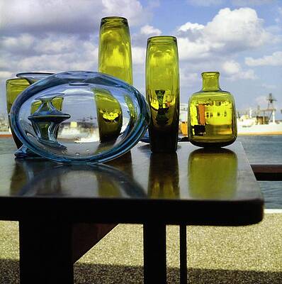 Sea Life Wall Art featuring the photograph Glass Vases by Horst P. Horst