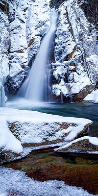 Wall Art featuring the photograph Glen Ellis Falls Winter Beauty by Jeff Sinon