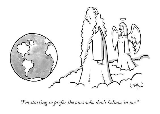 God and Angel Observing Earth Wall Art