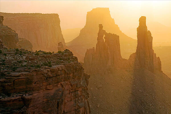 Desert Photograph - Golden Spires by Nicholas Blackwell