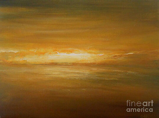 Sky Painting - Golden Sunset by Jane See