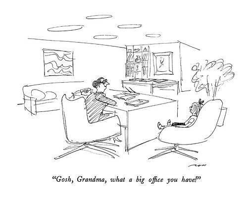 Hood Drawing - Gosh, Grandma, What A Big Of?ce You Have! by Al Ross