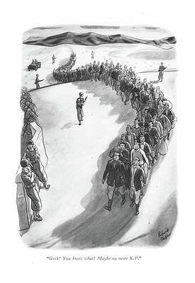 Combat Drawing - Gosh! You Know What? Maybe No More K.p by Richard Decker