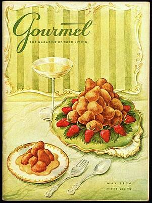 Vintage Gourmet Magazine Cover 1956 Photograph