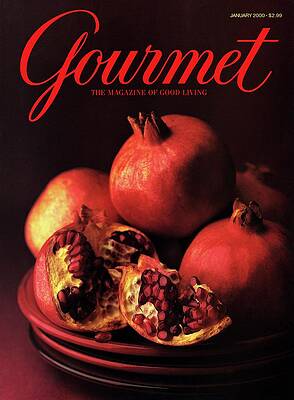 Gourmet Magazine Cover with Pomegranates Photograph