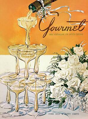 Champagne Tower Celebration Wall Art