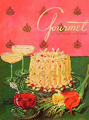 Gourmet Dessert and Champagne Wall Art