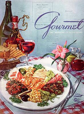 1950s Gourmet Magazine Cover Wall Art