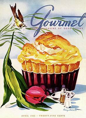 Vintage Gourmet Magazine Cover Wall Art