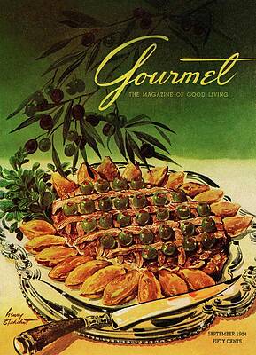 Silverware Wall Art featuring the photograph Gourmet Cover Illustration Of Entrecote A La by Henry Stahlhut